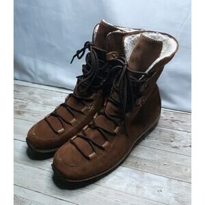 Timberland Smart Comfort Womens 8.5 Tan Fauna Suede Sherpa Lined Moccassin Boots